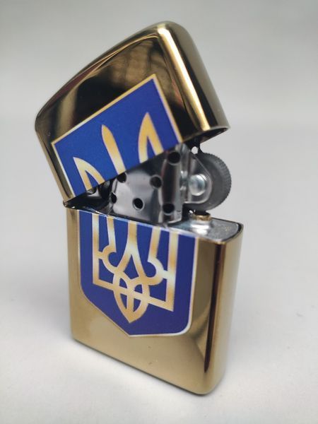 Зажигалка бензиновая Star Lighters Герб України Big Gold SL_HL326BGold фото