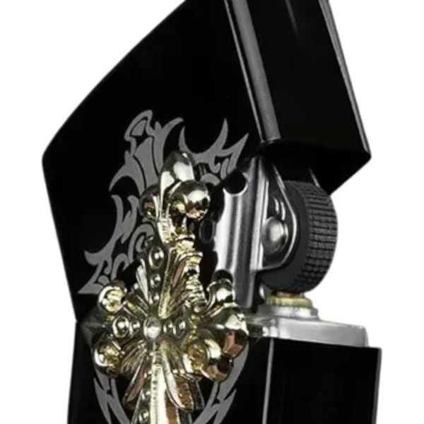 Запальничка бензинова ZORRO 294 Cribal Cross Black 294ZORRO Cribal Cross Black фото
