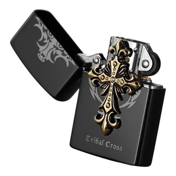 Запальничка бензинова ZORRO 294 Cribal Cross Black 294ZORRO Cribal Cross Black фото