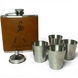 Подарунковий набір фляга Johnnie Walker QK-3-1 Brown 7oz/210 мл з чарками 11826 фото 2
