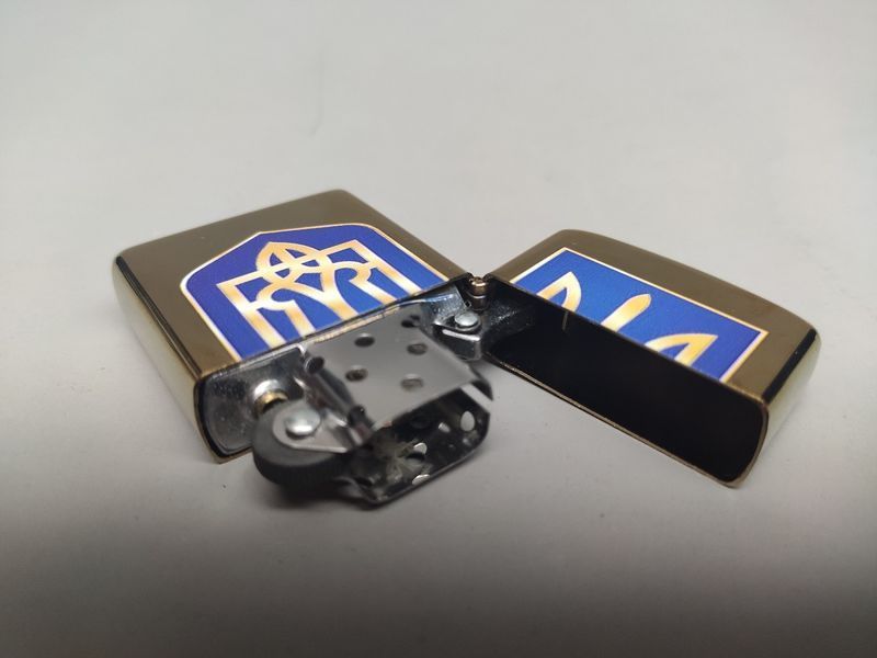 Зажигалка бензиновая Star Lighters Герб України Big Gold SL_HL326BGold фото