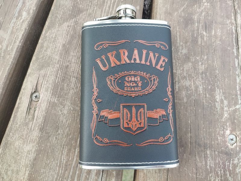 Фляга из нержавеющей стали UKRAINE 🇺🇦 295ml 10oz WKL-035 06201 фото