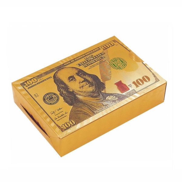Карти гральні покерні GOLD 100 DOLLAR пластикові BG_i578 фото