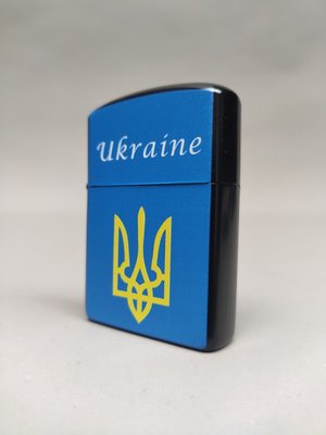 Запальничка бензинова Star Lighters Герб Україні Blue SL_HL340Blue фото