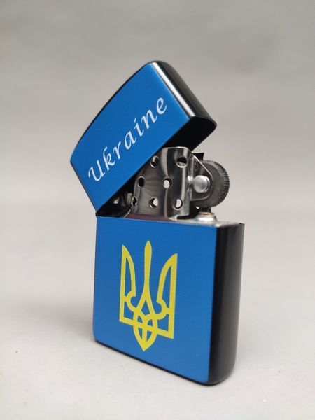 Запальничка бензинова Star Lighters Герб Україні Blue SL_HL340Blue фото