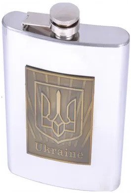 Фляга з неіржавкої сталі Україна Silver 266ml 9oz R_UKR3 фото