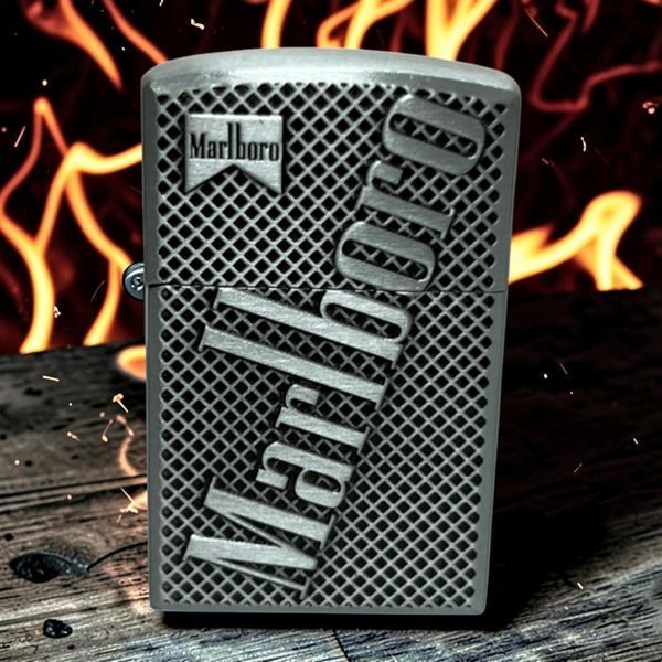 Газовая зажигалка Marlboro Metal Classic HL-486 Silver в подарочной упаковке 13033-2 фото