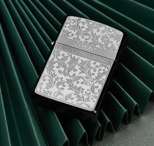 Запальничка бензинова ZORRO Limited Edition Lace Black LI_P_299Black фото