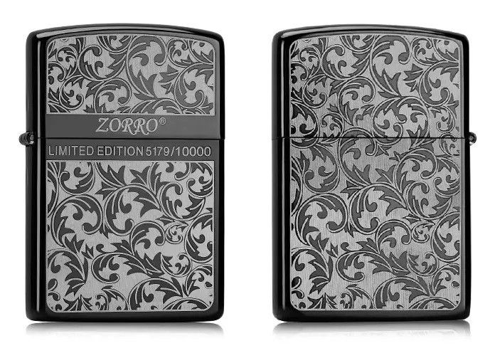 Запальничка бензинова ZORRO Limited Edition Lace Black LI_P_299Black фото