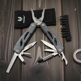 Mультитул Traveler Grey MT MT-629Grey 6 в 1 мультифункціональний інструмент у чохлі 06787 фото