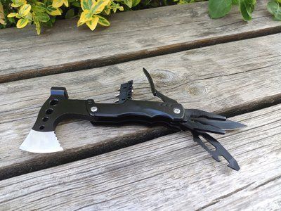 Мультитул Сокира Traveler Axe MS-019-F-3 7 в 1 з набором біт мультифункціональний інструмент у чохлі 08666 фото