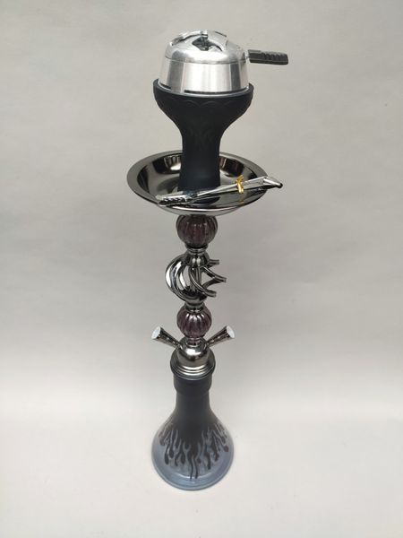 Кальян Hookah Halcyon Plus Black/silver высотой 58 см на 2 персоны HalcyonCL фото