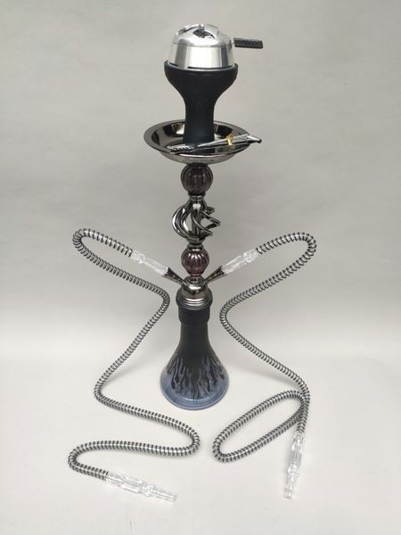 Кальян Hookah Halcyon Plus Black/silver высотой 58 см на 2 персоны HalcyonCL фото