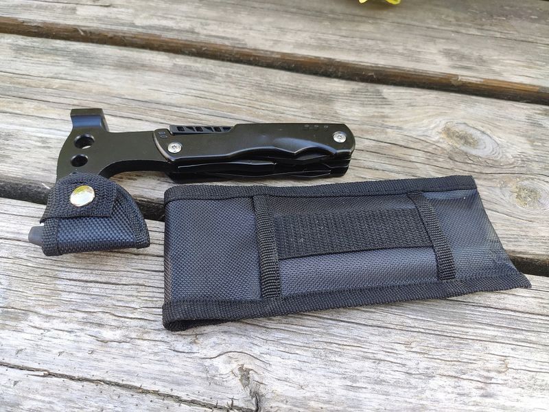 Мультитул Топор Traveler Axe MS-019-F-3 7 в 1 с набором бит мультифункциональный инструмент в чехле 08666 фото