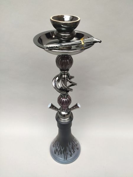 Кальян Hookah Halcyon Black/silver высотой 53 см на 2 персоны Halcyon фото