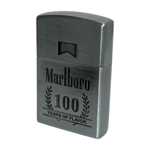 Газовая зажигалка Marlboro 100 HL-486 Silver в подарочной упаковке 13033-5 фото