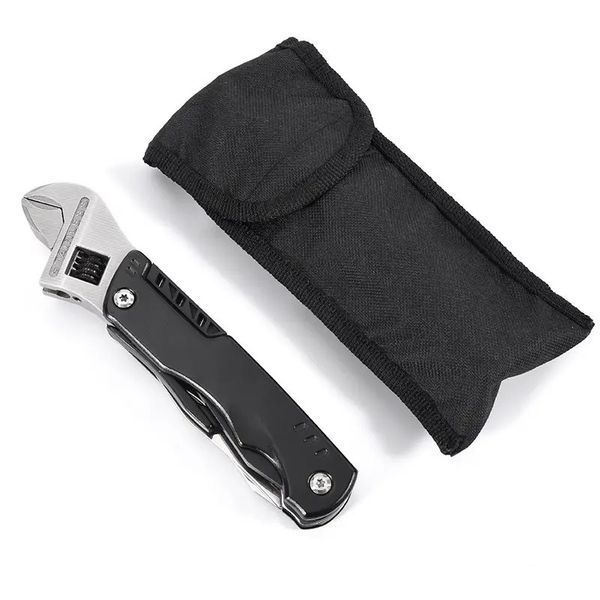 Мультитул Розвідний ключ Traveler MS-014F-3 Black Wrench 10 в 1 з набором біт мультифункціональний інструмент у чохлі 06737 фото