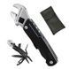 Мультитул Розвідний ключ Traveler MS-014F-3 Black Wrench 10 в 1 з набором біт мультифункціональний інструмент у чохлі 06737 фото 6