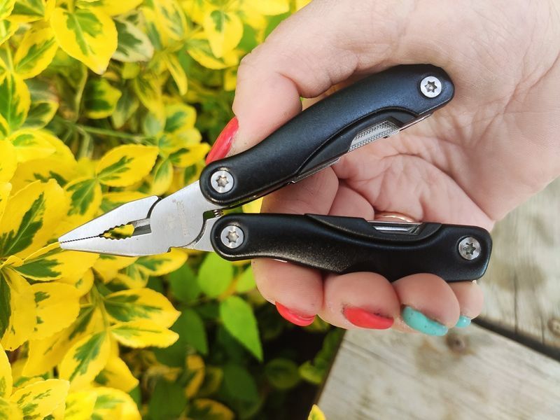 Мультифункциональный нож мини Mультитул Traveler Mini MT608Black 6 в 1инструмент в чехле 06150 фото