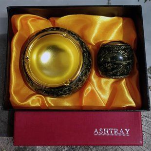Подарунковий набір 2в1 Ashtray Dragon D495 запальничка та попільничка 11395 фото