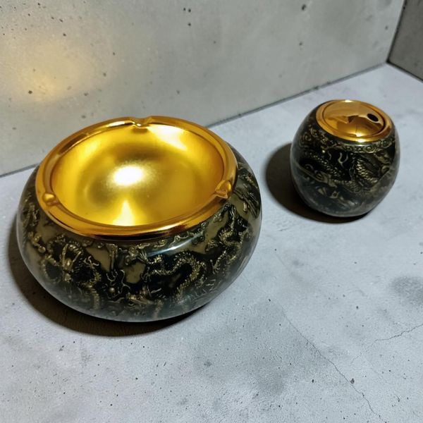 Подарунковий набір 2в1 Ashtray Dragon D495 запальничка та попільничка 11395 фото