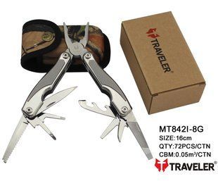 Mультитул Traveler MT842I-8G Silver Luna 12 в 1 з набором біт мультифункціональний інструмент у чохлі 06790 фото