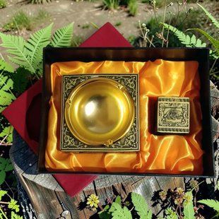Подарунковий набір 2в1 Ashtray Dragon D499 запальничка та попільничка 11394 фото