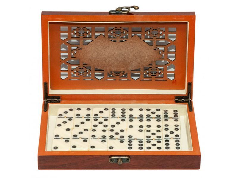 Настольная игра Домино в деревянной шкатулке (подарочная версия) BG_I5_114 фото