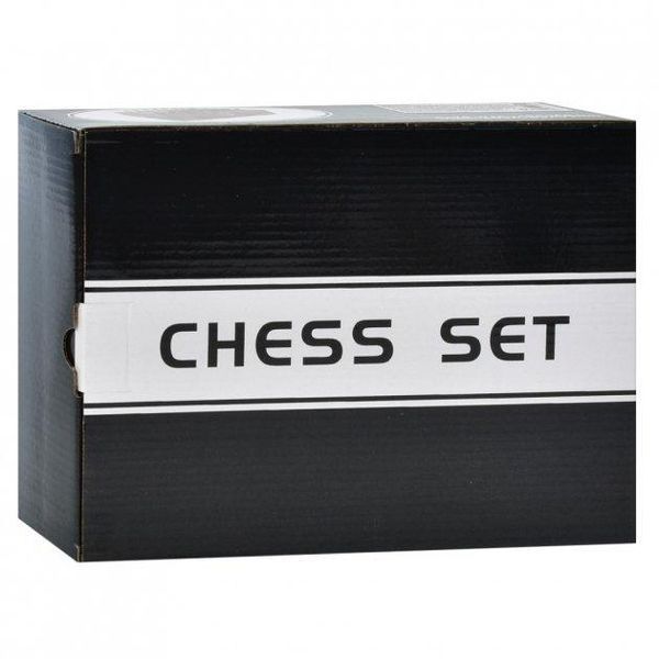 Игровой набор Сhess Set 3 в 1 Шахматы Покерные фишки 200 шт Кости в деревянном кейсе BG_2518С фото