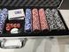 Игровой набор Покер на 500 фишек с номиналом в алюминиевом кейсе Poker Game Set BG_500N фото 3