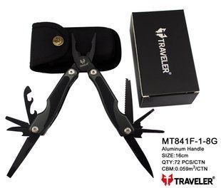 Багатофункціональний ніж мультитул Traveler Night MT841F-1-8G Blask 14 в 1 в чохлі 06788 фото
