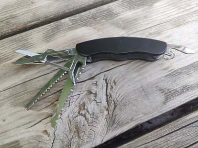 Багатофункціональний ніж-мультитул ProMax Black 6 в 1 R_KD5006 фото
