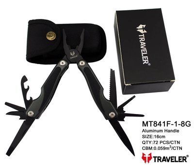 Многофункциональный нож мультитул Traveler Night Black 14 в 1 в чехле R_841F-1-8G фото