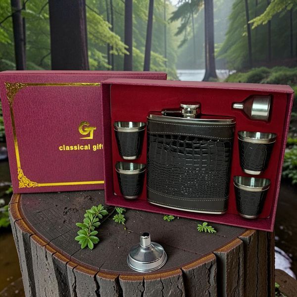 Набір подарунковий  Moongrass TZ-41 Фляга 18oz/532ml лійка стопки 4шт 12218 фото