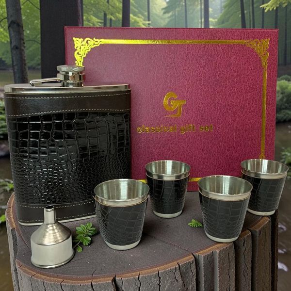 Набір подарунковий  Moongrass TZ-41 Фляга 18oz/532ml лійка стопки 4шт 12218 фото