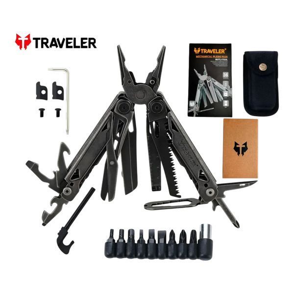 Мультитул Traveler Mechanical Pliers Plus 36 в 1 MQ084DG Black 12944 фото
