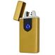 Плазмова електроімпульсна USB-запальничка Lighter Gold з підсвіткою сенсорною кнопкою LI_USB_102Gold фото 1