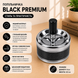Попільничка бездимна HL-27 Black Premium діаметр 9см &mdash; Сталева Елегантність  10672 Black фото 3