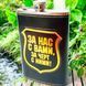 Фляга Hip Flask 6-9 За нас в шкірі 9oz/270мл з нержавіючої сталі 10288 фото 1