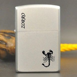 Запальничка бензинова ZORRO Scorpion Silver LI_P_353Silver фото
