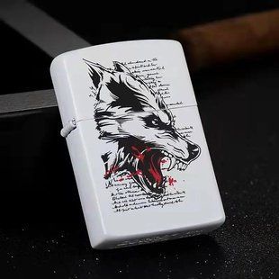 Запальничка бензинова ZORRO Wolf White LI_P_341White фото