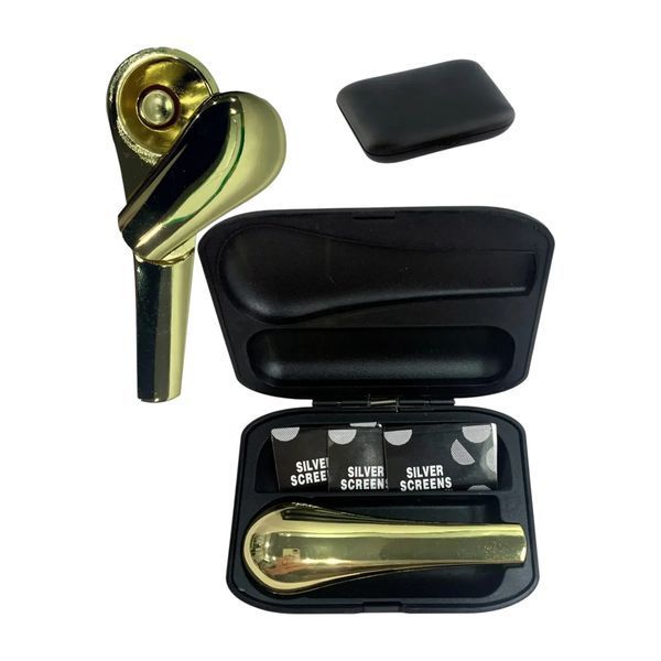 Люлька для паління Whistle HL-552 Gold Metal металева 08711 фото