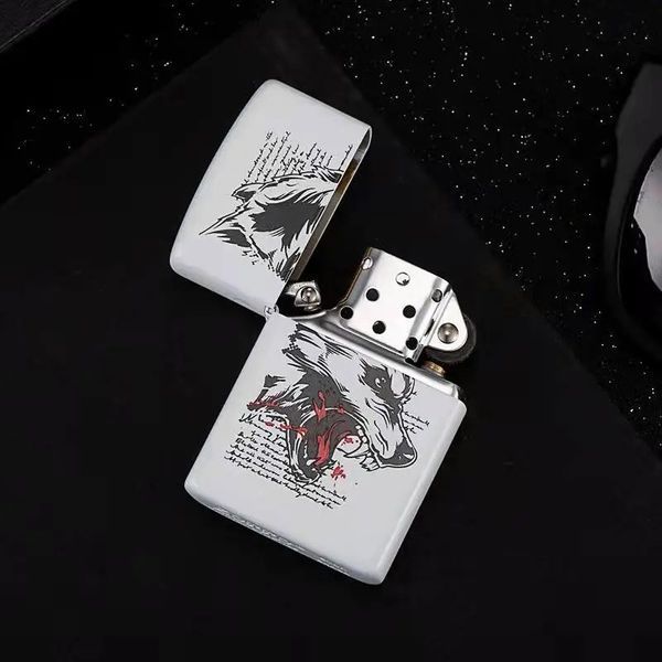 Запальничка бензинова ZORRO Wolf White LI_P_341White фото