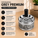 Пепельница бездымная HL-27Grey диаметр 9 см &mdash; Металлический Страж Порядка 10672 Grey  фото 3