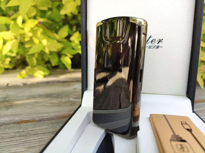 Плазма електроімпульсна USB-запальничка Lighter Black з сенсорною кнопкою LI_USB_111Black фото
