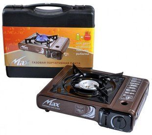 Плита газу MAXsun MS-2500LPG brown hammer з адаптером у кейсі 06355 фото