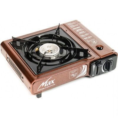 Плита газовая портативная MAXsun MS-2500LPG brown hammer с адаптером в кейсе 06355 фото