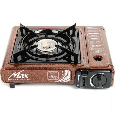 Плита газовая портативная MAXsun MS-2500LPG brown hammer с адаптером в кейсе 06355 фото