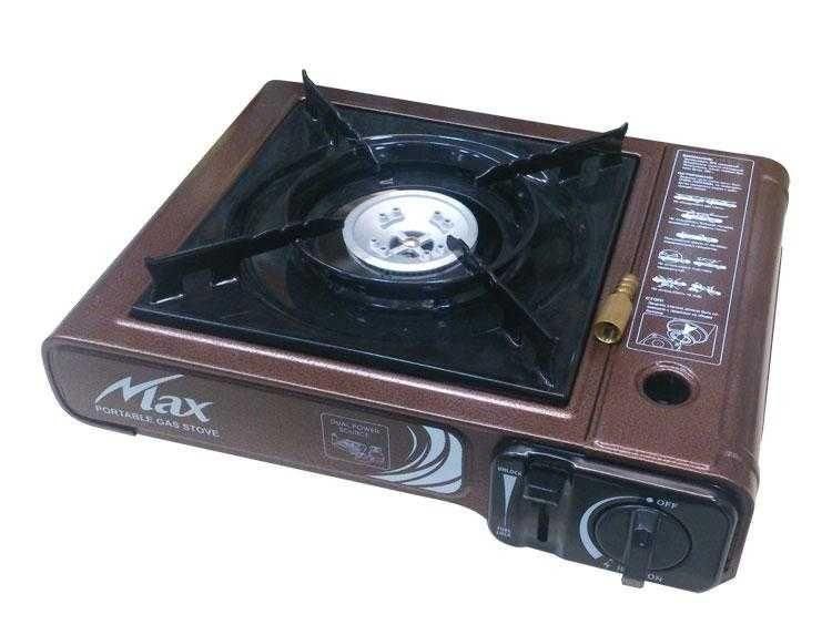 Плита газовая портативная MAXsun MS-2500LPG brown hammer с адаптером в кейсе 06355 фото