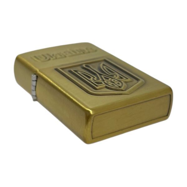 Газовая зажигалка &laquo;Ukraine&raquo; с гербом HL-324-1 Gold  в подарочной упаковке 09951 фото